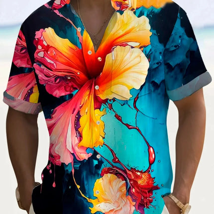 Shirt Men Flamingo Parrot 3D Animal Shirt - Shirt - Orchid - Mad Fly Essentials