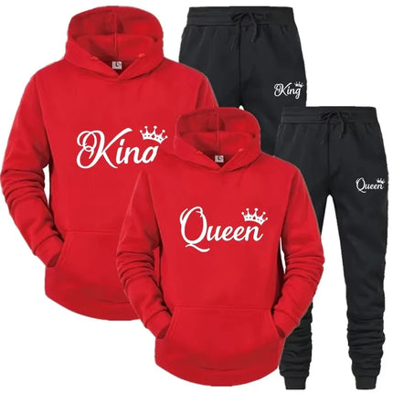 Hoodies Women King Queen Lover Couple Sweatshirt 3D Hoodies - Hoodies - Adogirl - Mad Fly Essentials