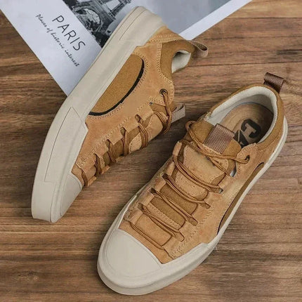 Men Footwear Vintage Leather High Casual Sneakers - Men Footwear - Picksummer - Mad Fly Essentials