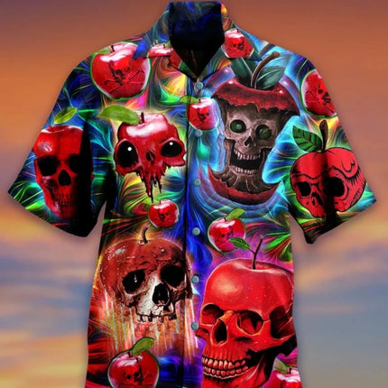 Men Tiki Skull 3D Vintage Beach Shirts