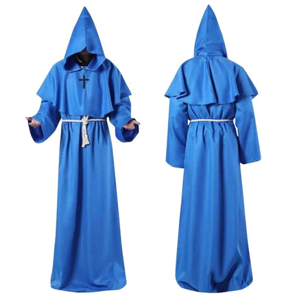 Medieval Monk Hooded Cape Men Costume Wear - Mad Fly Essentials