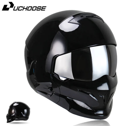 Motorcycle Helmet Half Predator Detachable Multi-purpose Helmet - Motorcycle Helmet - Kemimoto - Mad Fly Essentials