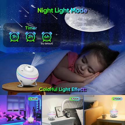 LED Night Light 12N1 Galaxy Star Meteor Projector - LED Night Light - Toucloud - Mad Fly Essentials