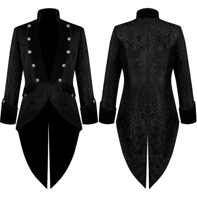 Costume Men Gothic Steampunk Medieval Victorian Jacket - Costume - Ejuhaoti - Mad Fly Essentials