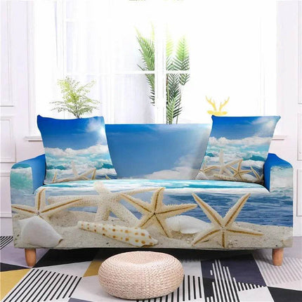 Beach Home 3D Sofa L-Shaped Slipcover - Mad Fly Essentials