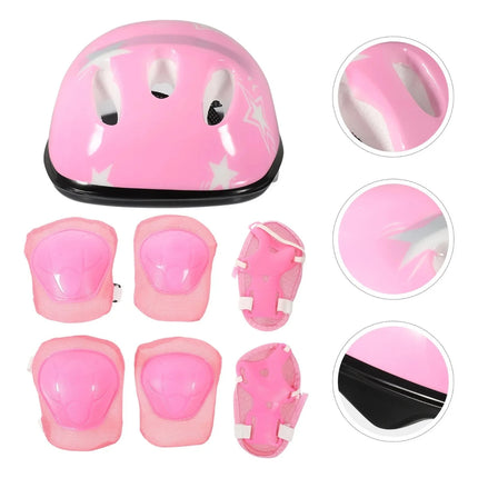 Girls Pink Protective Safety Cycling Helmet Kit