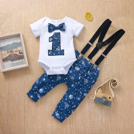 Clothing Set Baby Boy First Birthday Rompers Overalls - Clothing Set - Prowow - Mad Fly Essentials