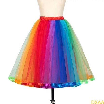 Women Layered Pleated Tulle Rainbow Skirt - Mad Fly Essentials