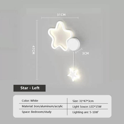 Modern Nordic LED Star Cloud Wall Sconce - Mad Fly Essentials