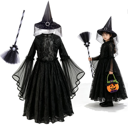 Costume Dress Girl Gothic Witch Halloween Costume - Costume Dress - 27kids - Mad Fly Essentials