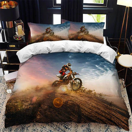 Space Kids Room Motorcycle Bedding Duvet Set - Mad Fly Essentials