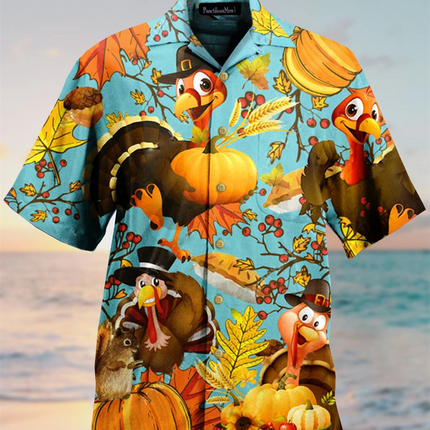 Men Psychedelic Bulldog 3D Hawaiian Party Shirts