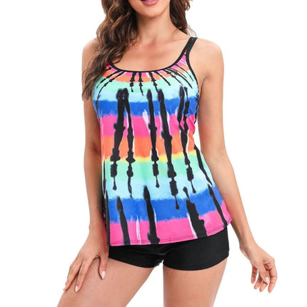 Women 2pc Butterfly Swimwear Top Shorts Set - Mad Fly Essentials