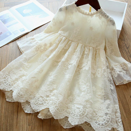Baby Girls Lace Tulle Birthday Wedding Dress