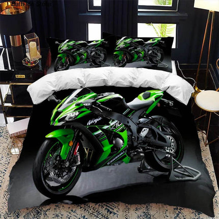 Space Kids Room Motorcycle Bedding Duvet Set - Mad Fly Essentials