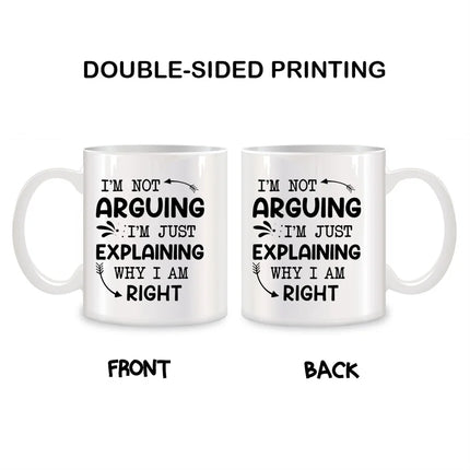 Coffee Mug Not Arguing Just Explaining Drinkware - Coffee Mug - Aiuhu - Mad Fly Essentials