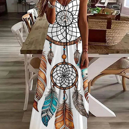 Women 3D Summer Bohemian Maxi Dress - Mad Fly Essentials