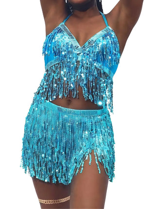 Costume Set Women Belly Dancing Halter Costume - Costume Set - Tiaobug - Mad Fly Essentials