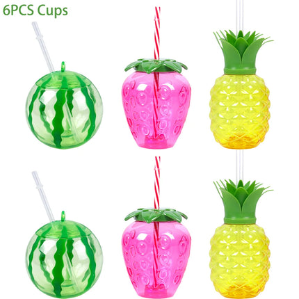 Party Essentials Pineapple Strawberry Fruit 8pc Cups - Party Essentials - 001 - Mad Fly Essentials