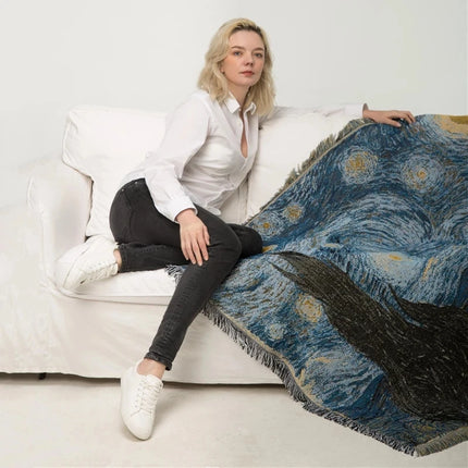 Home Decor Van Gogh Starry Night Flannel Throw Blanket - Home Decor - Starlight - Mad Fly Essentials