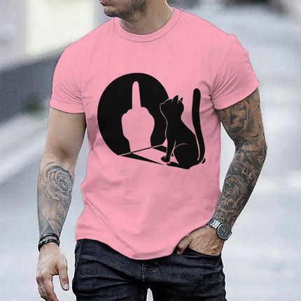 Tank Top Men Summer Glow Middle Finger Cat Shirts - Tank Top - Vikineey - Mad Fly Essentials