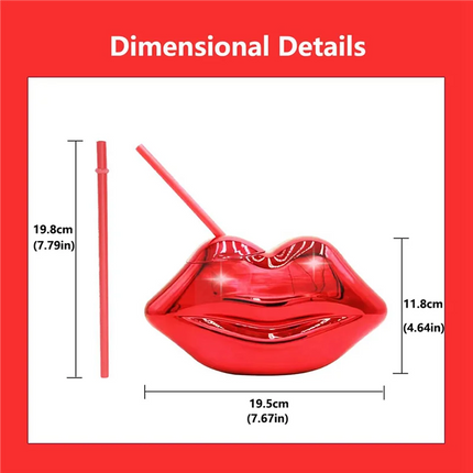 Party Essentials Valentines Day Lip Retro Straw Cups - Party Essentials - Amorcome - Mad Fly Essentials