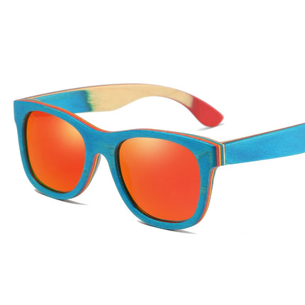 Women Sunglasses GM Blue Frame Bamboo UV400 Sunglasses - Women Sunglasses - GM Sunglasses - Mad Fly Essentials