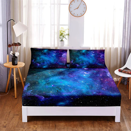 Starry Night Universe 3pc Bedding Fitted Sheets Set