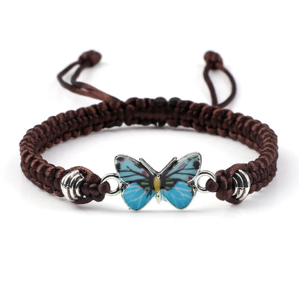 Bracelet Butterfly Girl Chain Link Braided Wearables - Bracelet - Losstower - Mad Fly Essentials
