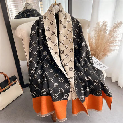 Business Attire Women Double-Sided Cashmere Pink Scarf Shawl - Business Attire - Senaifei - Mad Fly Essentials