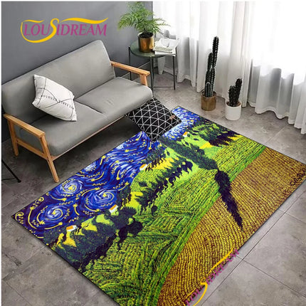 Area Rug Van Gogh Starry Night Living Home Rug - Area Rug - Louisidream - Mad Fly Essentials