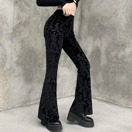 Harem Pants Women Vintage Gothic Black Flare Pants - Harem Pants - You're My Secret - Mad Fly Essentials
