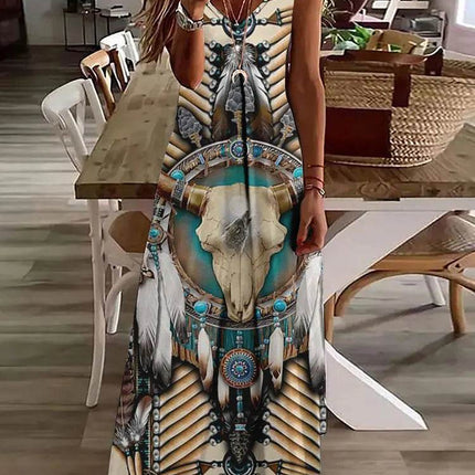 Women 3D Summer Bohemian Maxi Dress - Mad Fly Essentials