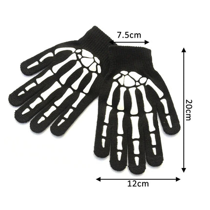 Men Accessories Knitted Luminous Skeleton Gloves - Men Accessories - Harleen Quinzel - Mad Fly Essentials