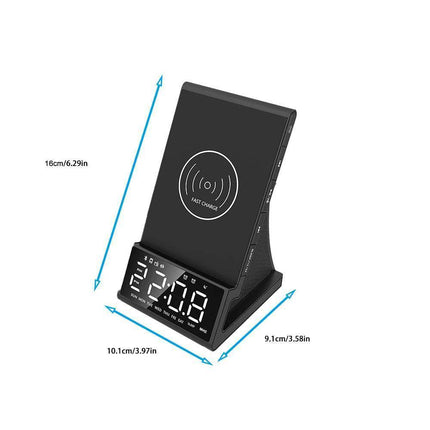 LED Large Screen Alarm Clock with Wireless QI Charging - Mad Fly Essentials