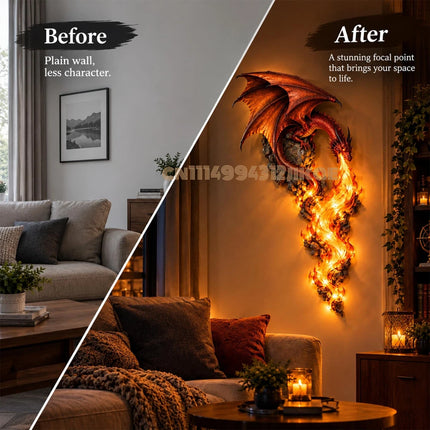 LED Wall Sconce Dragonfire Guardian Gothic Wall Light - LED Wall Sconce - Chinly - Mad Fly Essentials