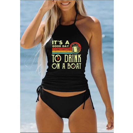 Tankini Set Women Low Waist Palm Tree Tankini - Tankini Set - mandylandy - Mad Fly Essentials