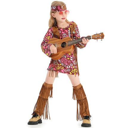 Costume Set Girl 1960s Hippie Tassels Cosplay Costume - Costume Set - NCEE - Mad Fly Essentials