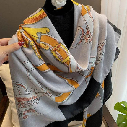 Women Spanish Silk Pashmina Floral Square Shawls - Mad Fly Essentials