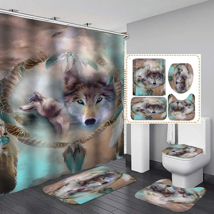 Bathroom Decor Viking Mythology Nordic Shower Curtain Set - Bathroom Decor - Celtic Life - Mad Fly Essentials