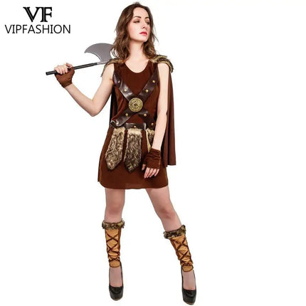 Women Viking Medieval Cosplay Party Dress