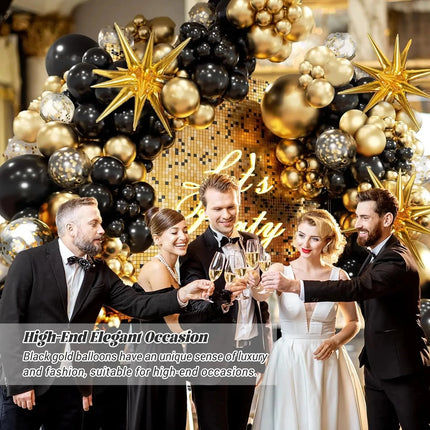 Wedding Decor Black Gold Balloon Garland Arch Kits Party Decor - Wedding Decor - Hviero - Mad Fly Essentials