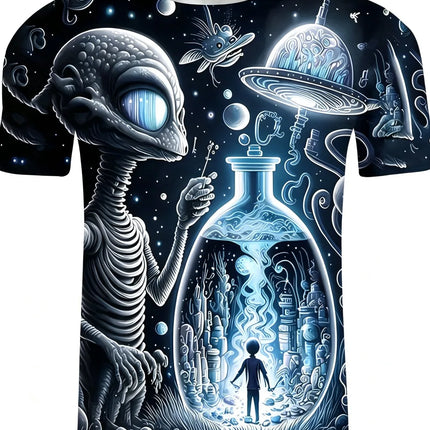 Shirt 3D Alien Invasion Graphic Streetwear Tee - Shirt - Occa - Mad Fly Essentials