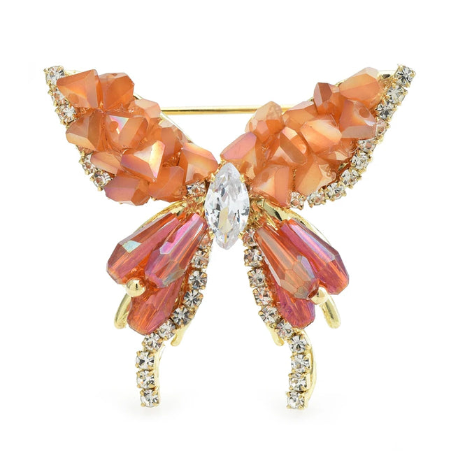 Women Crystal Butterfly 3Color Brooches