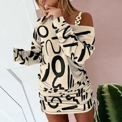 Women Cold Shoulder Long-Sleeve Party Dress - Women's Shop Mad Fly Essentials
