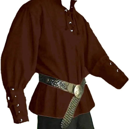 Men Nordic Medieval Pirate Tunic Costume Shirt - Mad Fly Essentials