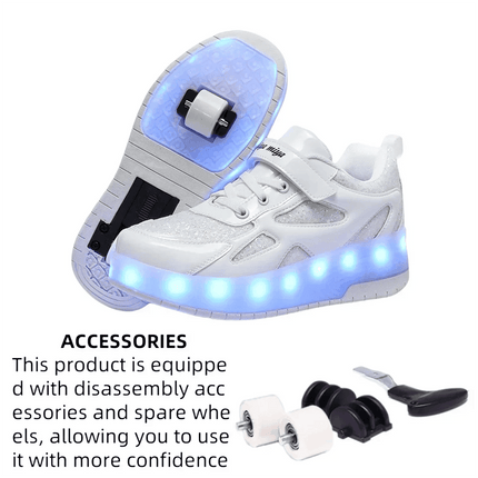 Kids LED Incline Roller Skate Sneakers - Mad Fly Essentials