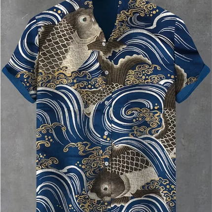 Hawaiian Shirt Men TIKI Red Octopus 3D Animal Shirt - Hawaiian Shirt - Wuiliy - Mad Fly Essentials