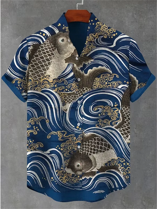 Hawaiian Shirt Men TIKI Red Octopus 3D Animal Shirt - Hawaiian Shirt - Wuiliy - Mad Fly Essentials