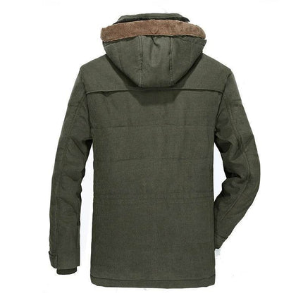 Men Long Winter Down Cargo Hooded Jackets - Mad Fly Essentials